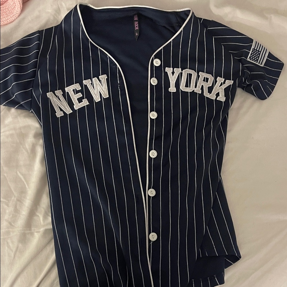 Kids Navy Blue Striped Shirt